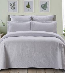 Shirley Microfiber 5 Piece Bedspread Sets (White )