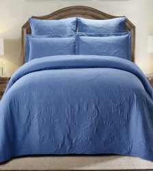 Shirley Microfiber 5 Piece Bedspread Sets (Blue )