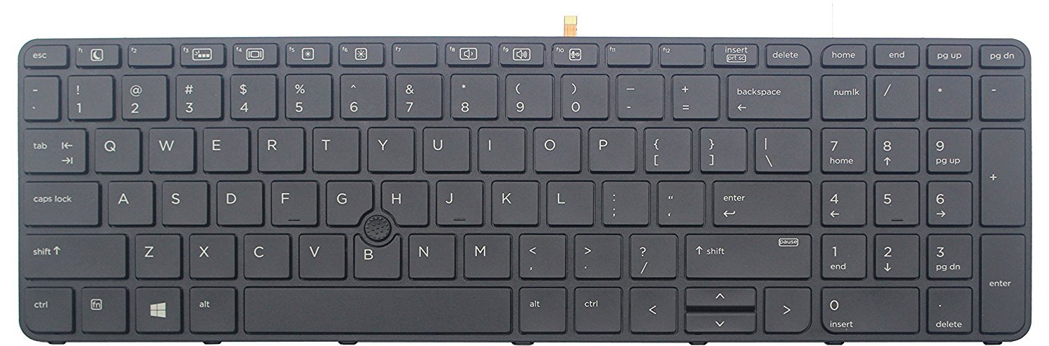 HP ProBook 450 G3 455 G3 470 G3 650 G2 655 G2 keyboard (with back-lit keys and track point)