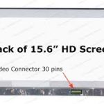 15.6″ WXGA LCD Screen – Matte Surface – 30-Pin eDP Bottom-Right Connector – No Mounting Brackets – No Bottom Tab